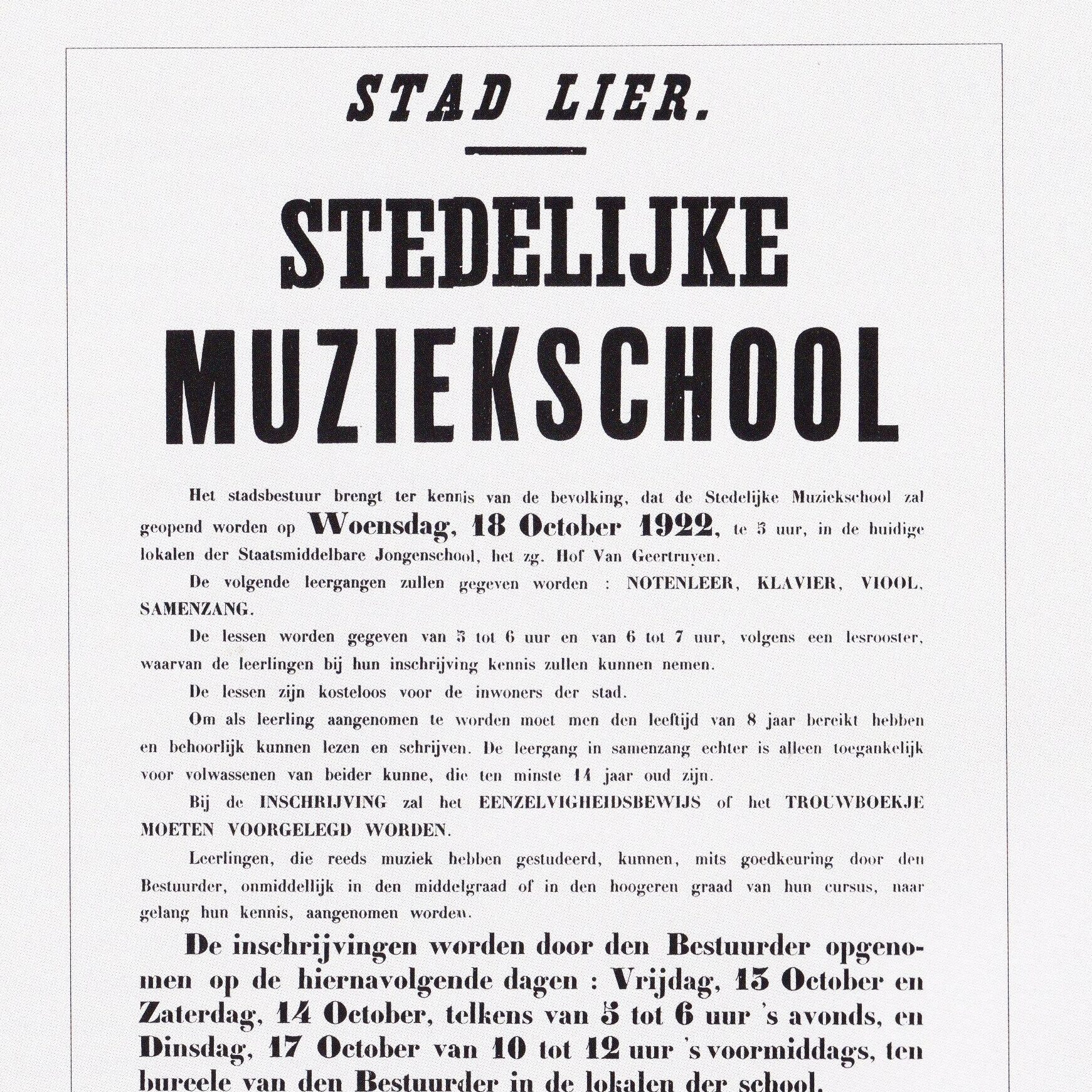100 jaar Podiumacademie Lier