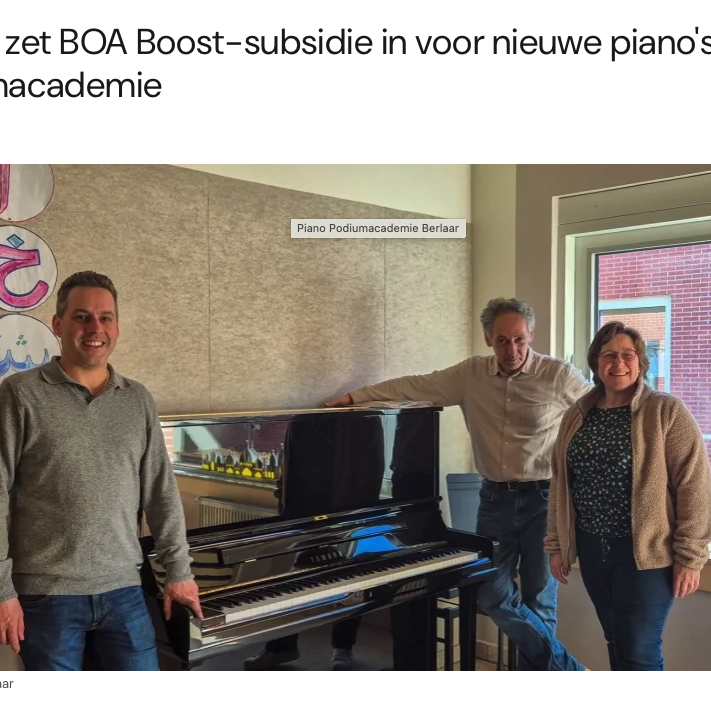 Nieuwe piano’s in Berlaar